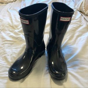 Hunter short glossy rainboots